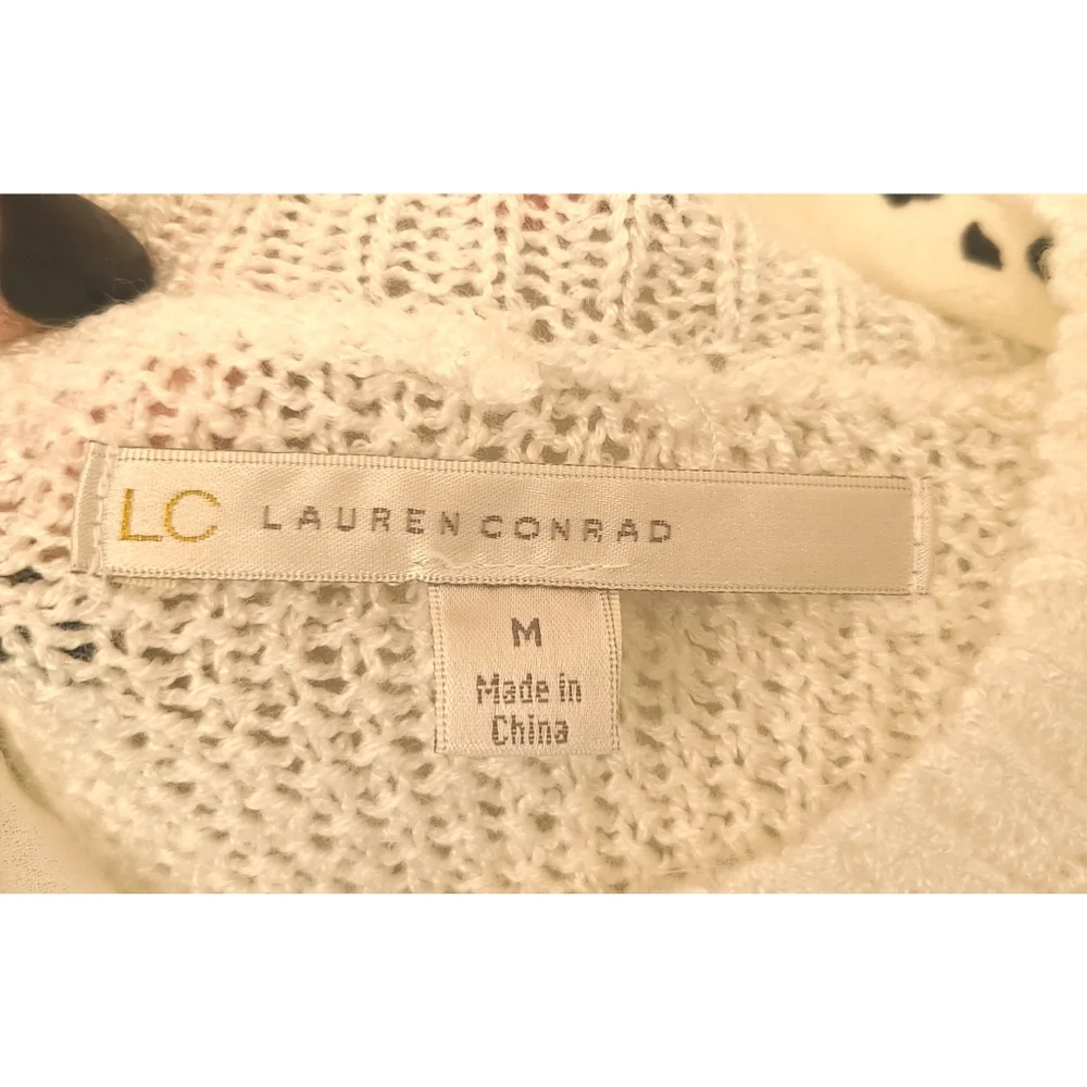 LC Lauren Conrad White Sweater with Bow Detail - Picture 5 of 7